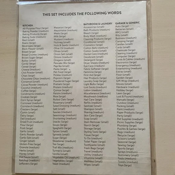 New Rae Dunn Organizing Labels - Picture 2 of 2